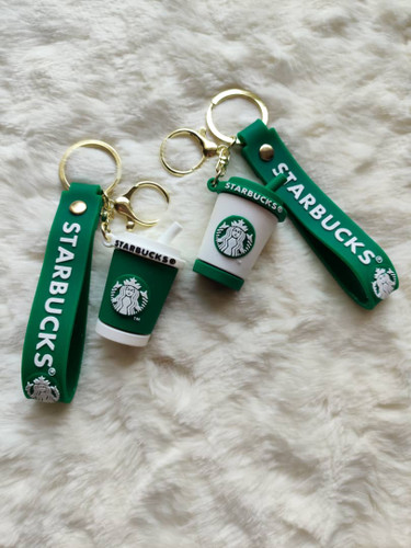 خرید جاکلیدی و آویز سیلیکونی مدل لیوان استارباکس