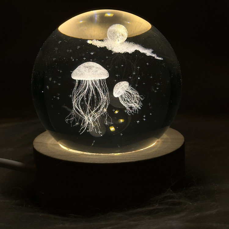 خرید گوی کریستالی چراغدار مدل عروس دریایی