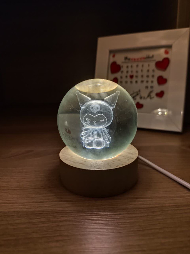 خرید چراغ خواب گوی کریستالی مدل کرومی