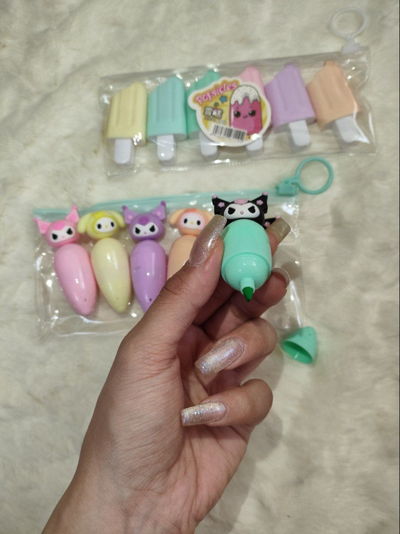 خرید هایلایترهای فانتزی مدل کرومی و بستنی