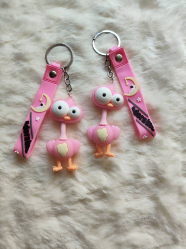 خرید جاکلیدی و آویز سیلیکونی مدل شترمرغ گردن دراز