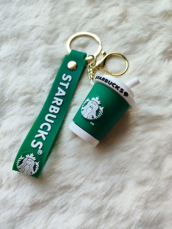 جاکلیدی وارداتی طرح لیوان استارباکس سبز