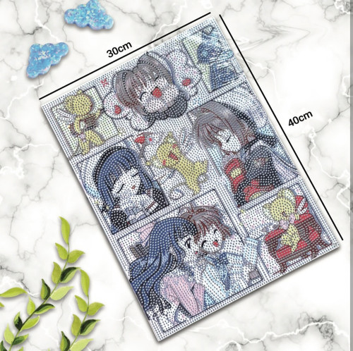 خرید نقاشی الماسی وارداتی فانتزی دخترانه برای هدیه تولد و..