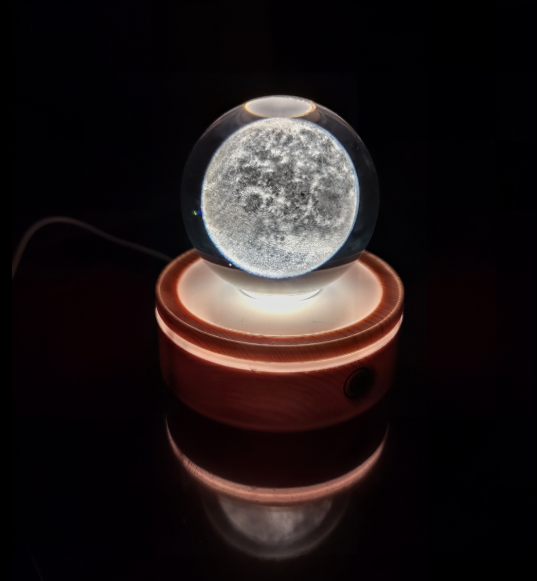 خرید گوی کریستال مدل کره ماه