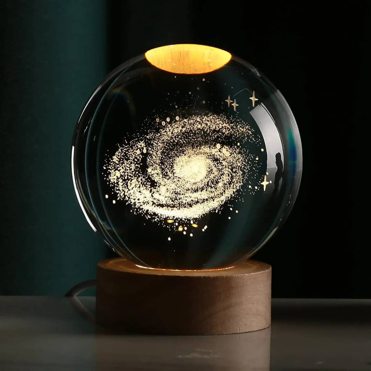 گوی کریستالی مدل کهکشان قطر 8سانتی متر بزرگ