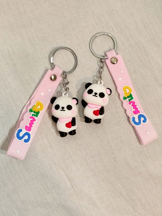 خرید جاکلیدی و آویز سیلیکونی مدل پاندا دختر