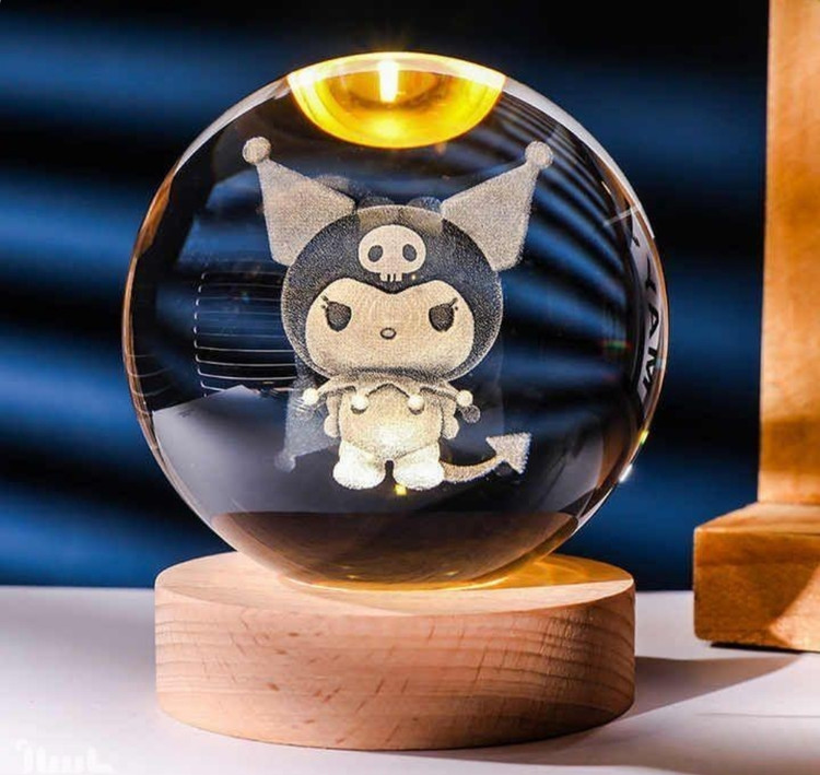 خرید چراغ خواب گوی کریستالی مدل کرومی