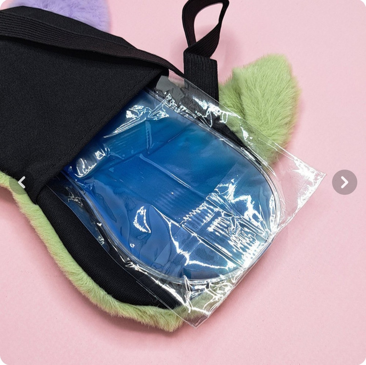 چشم بند فانتزی زیبا و پشمالو وارداتی دارای کمپرس سرد و گرم