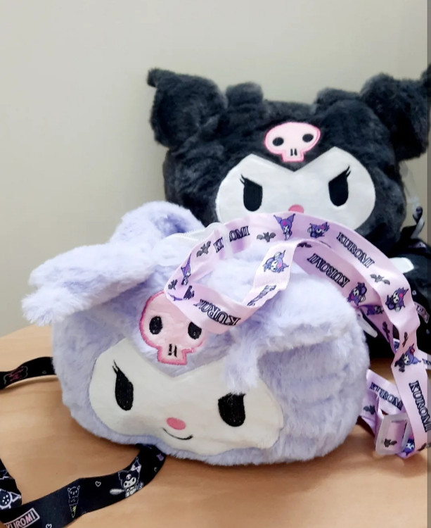 کیف دستی و دوشی وارداتی مدل کرومی بنفش دارای دو بند مجزا