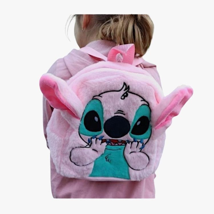 کوله پشتی طرح استیچ صورتی