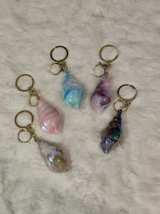 خرید جاکلیدی و آویز هولوگرامی مدل صدف