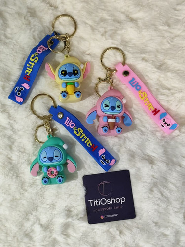 خرید جاکلیدی و آویز سیلیکونی وارداتی مدل استیچ شانسی