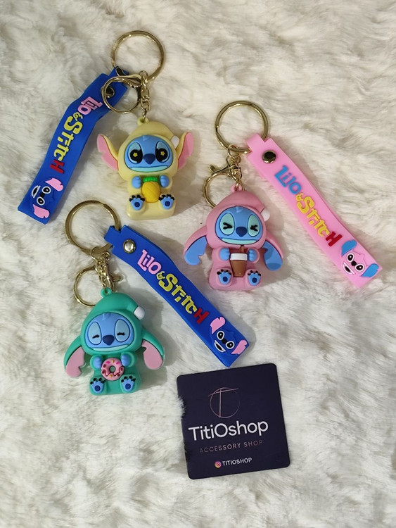 خرید جاکلیدی و آویز سیلیکونی وارداتی مدل استیچ شانسی