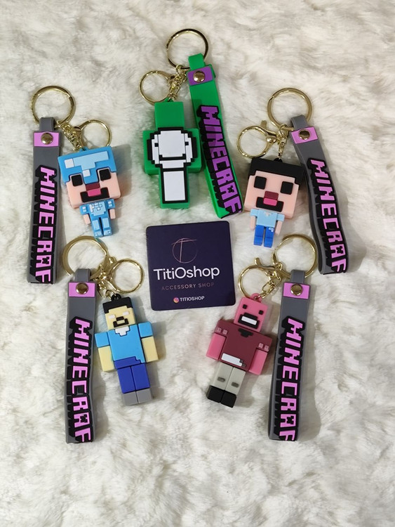 خرید جاکلیدی و آویز سیلیکونی وارداتی اورجینال مدل ماینکرفت