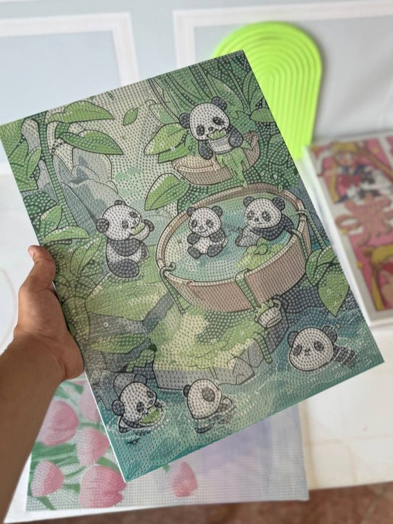 نقاشی الماسی دخترانه و پسرانه سایز ۳۰×۴۰ بومی بزرگ