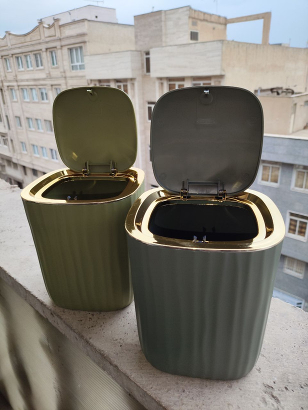 سطل زباله فانتزی وارداتی - نمای درب باز