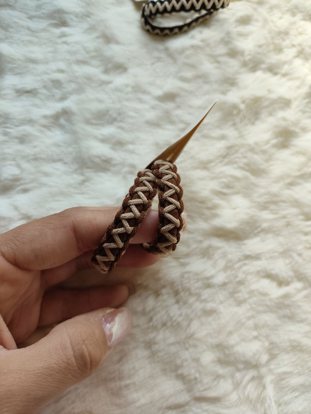 کش مو وارداتی با کیفیت دخترانه طرح زیگزال (امکان ست دونفره -دستبند پسر و کش مو دختر)